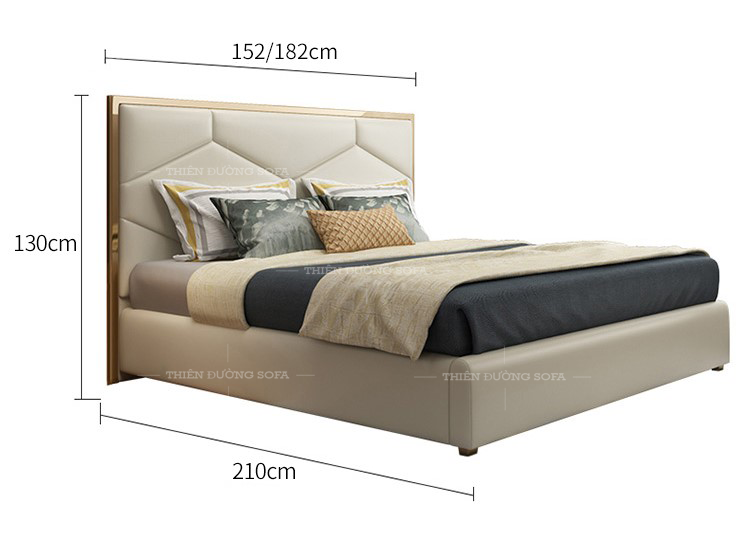 Giường ngủ sofa inox GNI-08